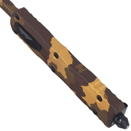 Nóż automatyczny OTF Microtech Dirac Delta D/E Signature Gold Camo Aluminium, Gold Camo M390MK by Tony Marfione (227-1 GCS-Z4)