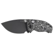 Kizer Glaux Knife Black Vortex Micarta, Gray Stonewashed PVD 14C28N (V3801A2)