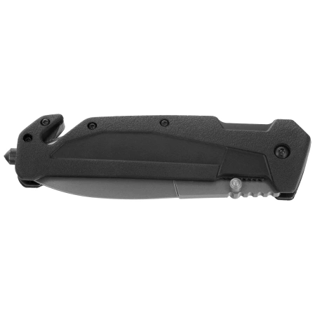 K25 AH-64 Folding Knife – Black Rubber Handle, Titanium-Coated 3Cr13MoV (18871)