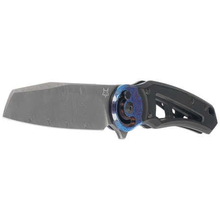 Fox Metamorphosis Black PVD Titanium, Timascus HW, Damasteel Super Dense Twist Knife (FX-556-A1)
