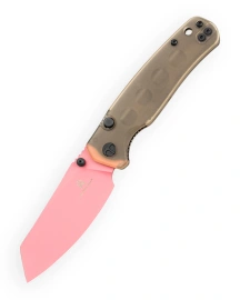 Bestechman Cicada's Wing-TL Knife Clear Ultem, Pink 10Cr15CoMoV (BMK24J)