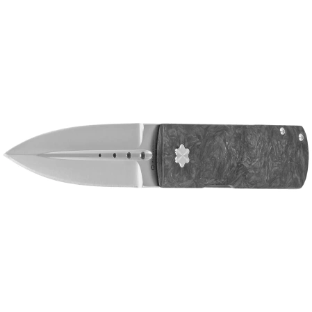 Nóż składany Maserin Daga 372/N Black-Silver Fat Carbon, Satin Elmax by Attilio Morotti