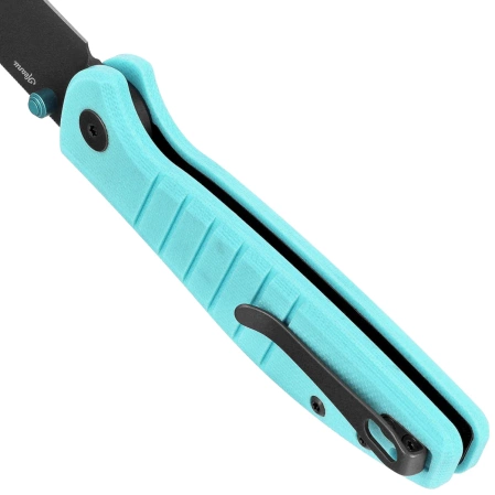 Bestechman Goodboy Jr. Knife Light Blue G10, Grey PVD D2 by Keanu Alfaro (BMK10D)