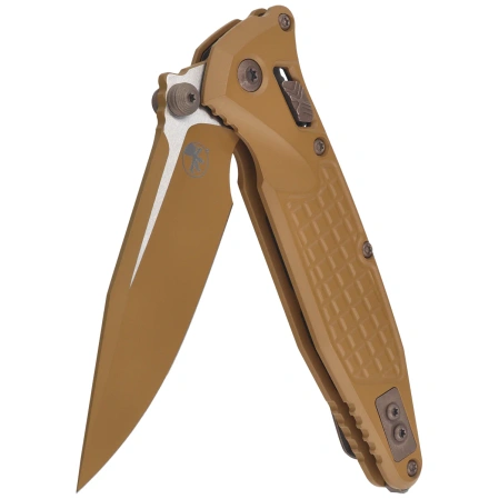 Nóż składany Microtech Socom Ram-Lok S/P-M Cerakote RAL-8000 Frag Aluminium, Cerakote RAL-8000 M390MK by Tony Marfione (160RL-1FRCRA-Z23)
