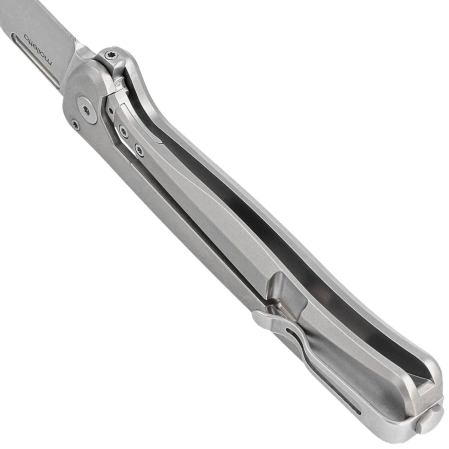 Nóż składany LionSteel Skinny Grey Titanium/Carbon Fiber, Stonewashed MagnaCut by Molletta (SK01 GY)