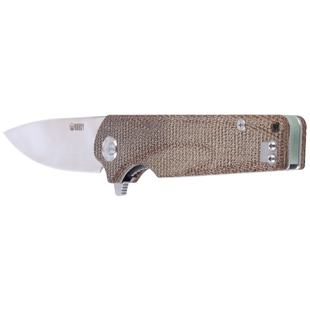 Kubey Knife Wolverine Brown Micarta, Satin D2 (KU233C)