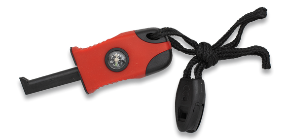 Krzesiwo Barbaric Fire Starter z kompasem Red/Black (33285)