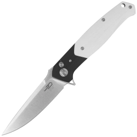 Bestech Swordfish Knife Black/White G10, Satin 14C28N (BG62B)
