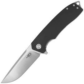 Bestech Lion Knife Black G10, Stonewashed / Satin D2 (BG01A)