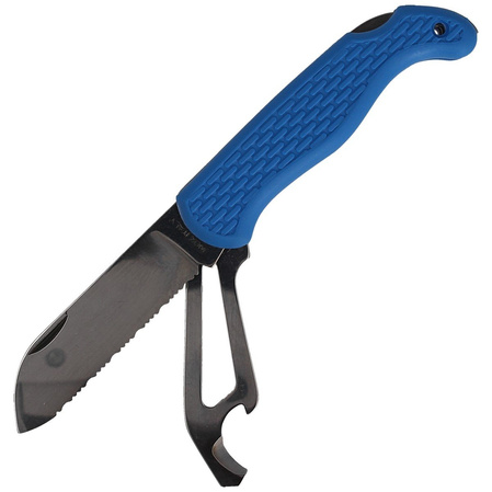 Nóż żeglarski MAC Boat 2 Blue PP-TPE, Satin W 1.4034