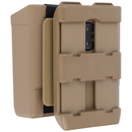 ESP Double Stack Swiveling Holder for 9 mm / .40 Magazines with UBC-04-2 MOLLE Clip - Khaki (MH-MH-44 KH)