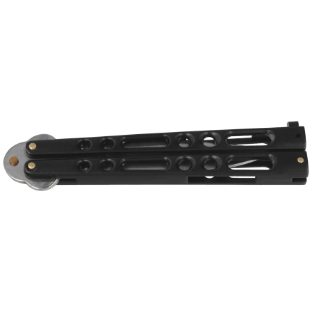 Nóż motylek Martinez Albainox Balisong, Black Zamak, Mirror 3Cr13Mov (02053-N)