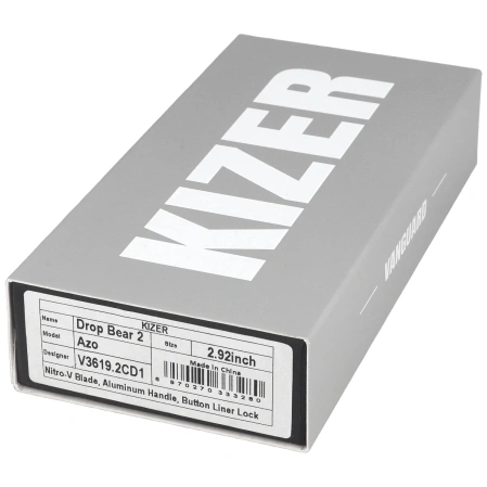 Nóż składany Kizer Drop Bear 2 Tan Aluminium, Matte DLC Basic Nitro-V by Azo (V3619.2CD1)