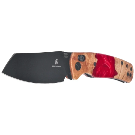 Bestechman Cicada's Wing Knife Wood / Resin, Black PVD 10Cr15MoV (BMK06-W-5)