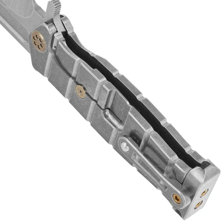 Nóż składany Medford USMC FF Tumbled Titanium, Bronze HW, Std Clip, Tumbled S90V by Greg Medford (MK2044TQ-01TM-TSCS-PT)