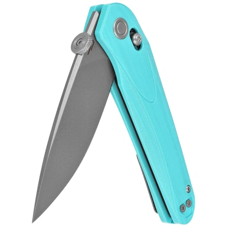 Nóż składany Bestech Mothus Light Blue G10, Bead Blast / Fine Stonewashed 14C28N by Kombou (BG67D)