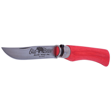 Nóż składany Antonini Old Bear Laminated Red, Satin Stainless (9307/23_MRK)