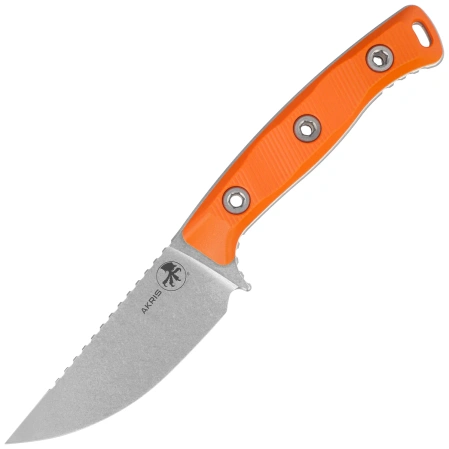 Microtech Akris S/E Knife Ember G10, Stonewashed M390MK by Tony Marfione (95-10EM-4)