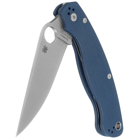 Spyderco Military 2 Cobalt Blue G10, Satin CPM SPY27 by Sal, Eric Glesser (C36GPCBL2)