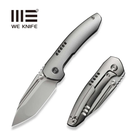 WeKnife Micro Trogon Gray Titanium, Polished Bead Blasted M390 by Brian Brown (WE24043-2)