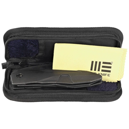 WE Knife Solid Black Titanium, Black Stonewashed CPM 20CV by Gustavo T. Cecchini (WE22028-1)