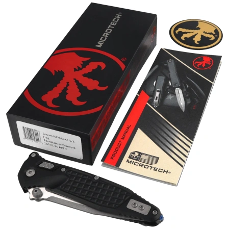Nóż składany Microtech Socom Ram-Lok S/E Black Frag Aluminium, Apocalyptic M390MK by Tony Marfione (160RL-10APFR)
