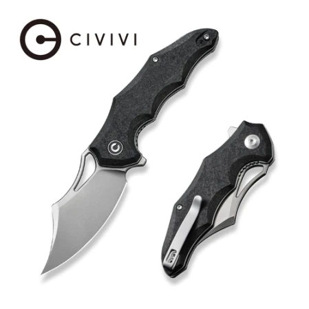 CIVIVI Chiro Black Shredded G10, Satin 14C28N (C23046-3)