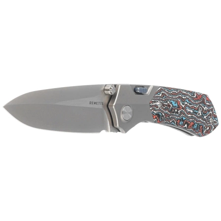 Nóż składany Remette RT-Meteor Gray Titanium/Nebula Carbon Fiber, Pearlescent M390 (RTPT-A )