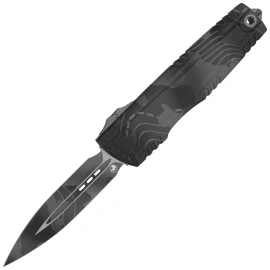 Microtech Luminary ZBP D/E Signature OTF Knife Topographic Urban Camo Aluminum, Topographic Urban Camo M390MK by Tony Marfione (1270-1TPUCS)