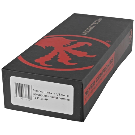 Nóż automatyczny OTF Microtech Combat Troodon Gen III S/E Black Aluminium, Apocalyptic P/S M390MK by Tony Marfione (1143-11AP)