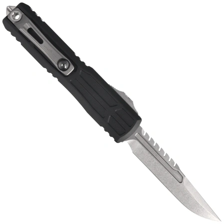 Nóż automatyczny OTF Microtech Ultratech Gen III EX-ZBP Interceptor Signature Black Aluminium, Stonewashed M390MK by Tony Marfione (1117EX-10S)
