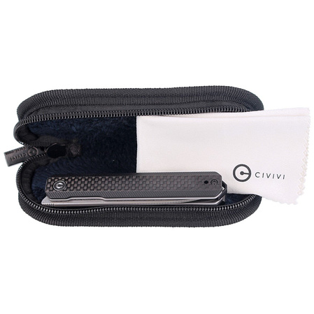 Nóż składany CIVIVI Exarch Twill Carbon Fiber / Black G10, Damascus (C2003DS-1)