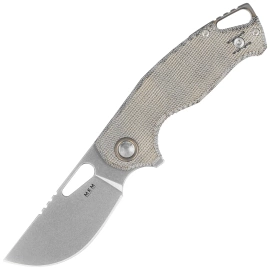 MKM Vincent Knife Green Canvas Micarta, Stonewashed MagnaCut by Jesper Voxnaesi (MK VCM-GC)