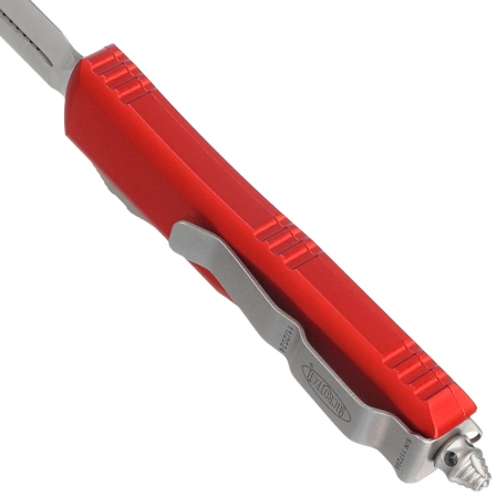 Microtech UTX-85 D/E OTF Knife Red Aluminum, Satin M390 (232-4RD)