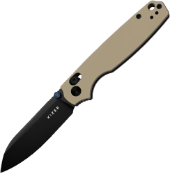 Kizer Pokiman CS Knife Tan Aluminum, Black PVD AEB-L (3789A6)