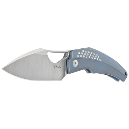 Reate Knife Baby Machine Blue Titanium, Satin RWL 34 by Tashi Bharucha (Baby Machine BL)