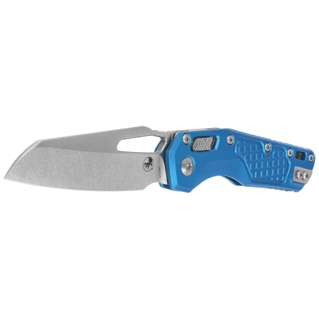 Microtech MSI S/E Knife Blue Frag Aluminum, Stonewashed M390MK by Tony Marfione (210-10FRBL)