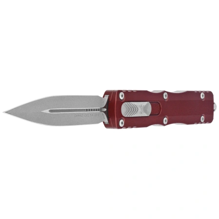 Microtech Dirac Delta D/E OTF Knife Merlot Aluminum, Apocalyptic by Tony Marfione (227-10APMR)