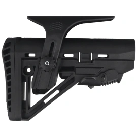 Niksan Defence AR-15 Telescopic Buttstock with Recoil Pad and Adjustable Cheek Riser (NKS104)