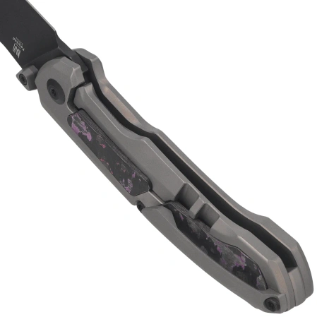 Kizer Feweed Knife Gray Titanium / Purple Haze Fat Carbon, Black Stonewashed S35VN by Vũ Huỳnh Nam Anh (Ki3694A1)