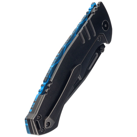 Bestech Keen II Black-Blue G10 / Titanium, Black Stonewashed CPM S35VN by Koens Craft knife (BT2301D)