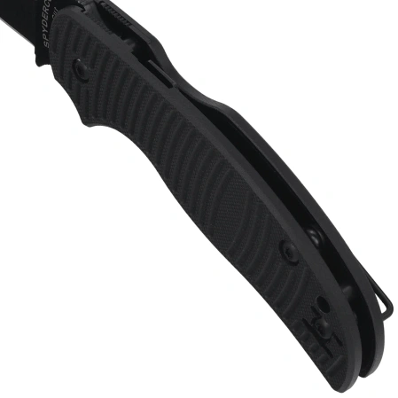 Spyderco Sage 5 Salt Knife Black G10, Black TiCn MagnaCut by Sal Glesser (C123GPBKMCBK)