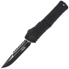 Microtech Combat Troodon Gen III Interceptor Signature OTF Knife Black Aluminum, Tactical M390MK by Tony Marfione (1217-1TS)