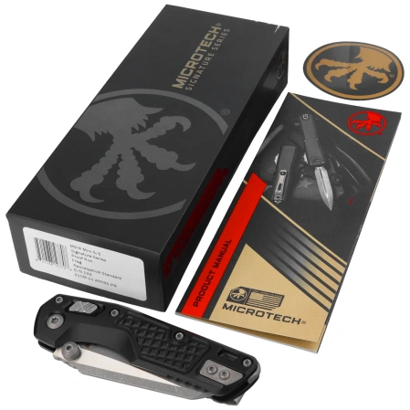Nóż składany Microtech MSI Mini S/E Signature Proof Run Frag Black Aluminium, Apocalyptic M390MK by Tony Marfione (210M-10APFRSPR)