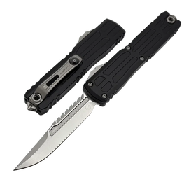 Microtech Ultratech Gen III EX-ZBP Interceptor Signature OTF Knife Black Aluminium, Stonewashed M390MK by Tony Marfione (1117EX-10S)