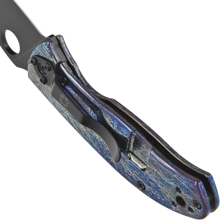 Nóż składany Spyderco Tenacious R.I.L. Disarray Titanium, Black D2 by Eric Glesser (C122TIBLBKD2P)