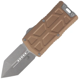 Nóż automatyczny OTF Microtech Exocet II Spartan Tan Aluminium, Apocalyptic M390MK by Tony Marfione (1155-10APTA)