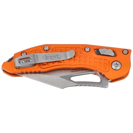 Nóż składany Microtech M-Stitch Ram-Lok S/E Orange Frag Aluminium, Stonewashed M390MK by Borka Blades and Tony Marfione (169MRL-10FROR)