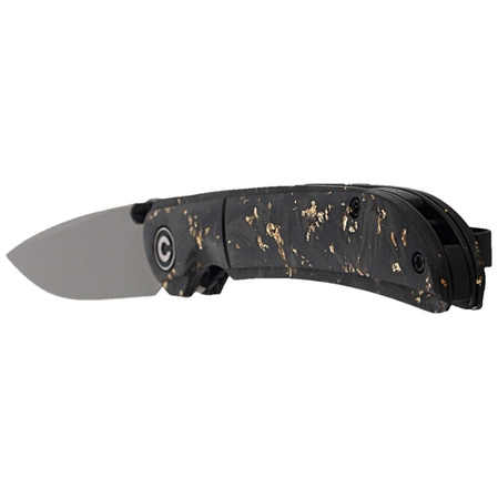Civivi Knife Imperium Shredded Carbon Fiber / Golden Shred, Stonewashed Nitro-V (C2106A)