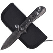 CIVIVI Knife Elementum Flipper Shredded Carbon Fiber / Silvery Shred, Black Damascus (C907C-DS2)